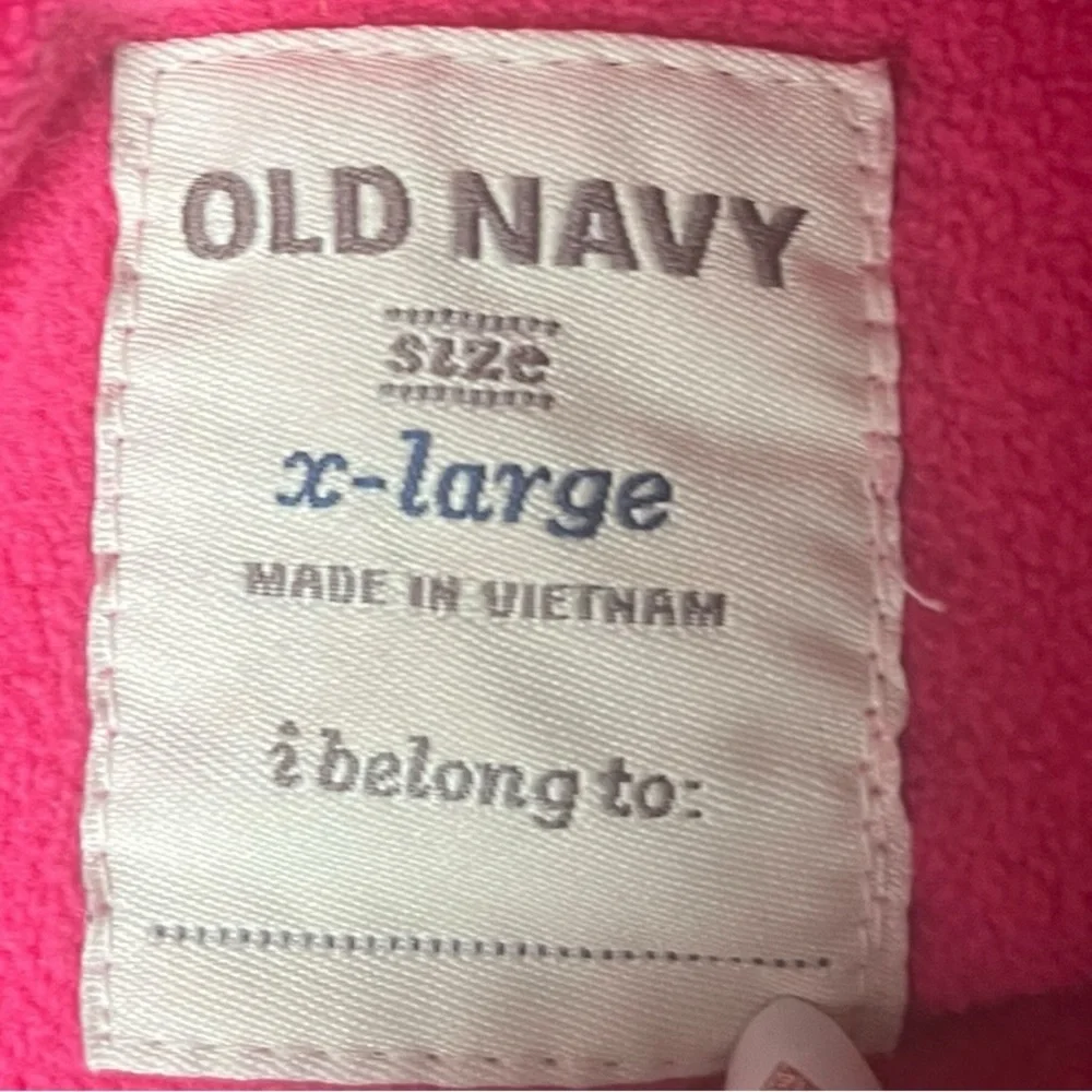 Old Navy Girls Pink Puffer Vest Quilted Zip Up Lightweight Winter Layer - XL